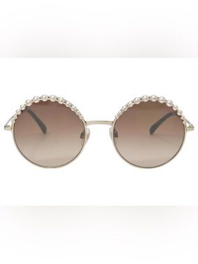 Authentic - Soleil Rond Chanel - Pearl Round Sunglasses in Light Pink Gold